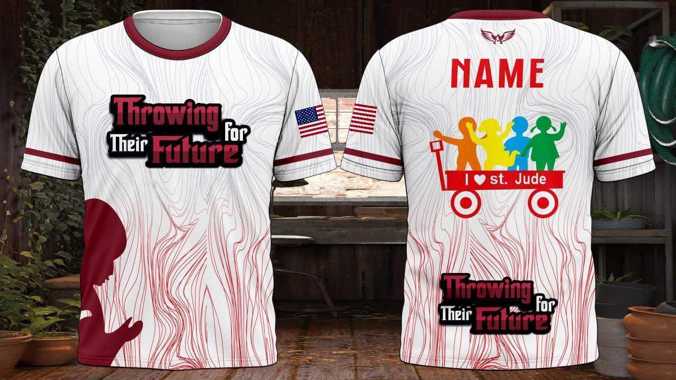 Custom jersey – Throwing for Their Future, St. Jude charity event