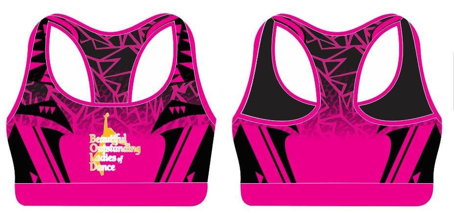 Custom sports bra – Beautiful Outstanding Ladies of Dance