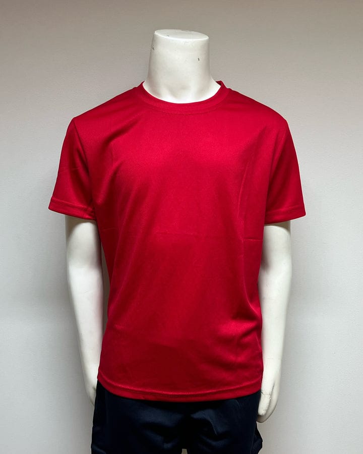 Plain red sports T-shirt sample